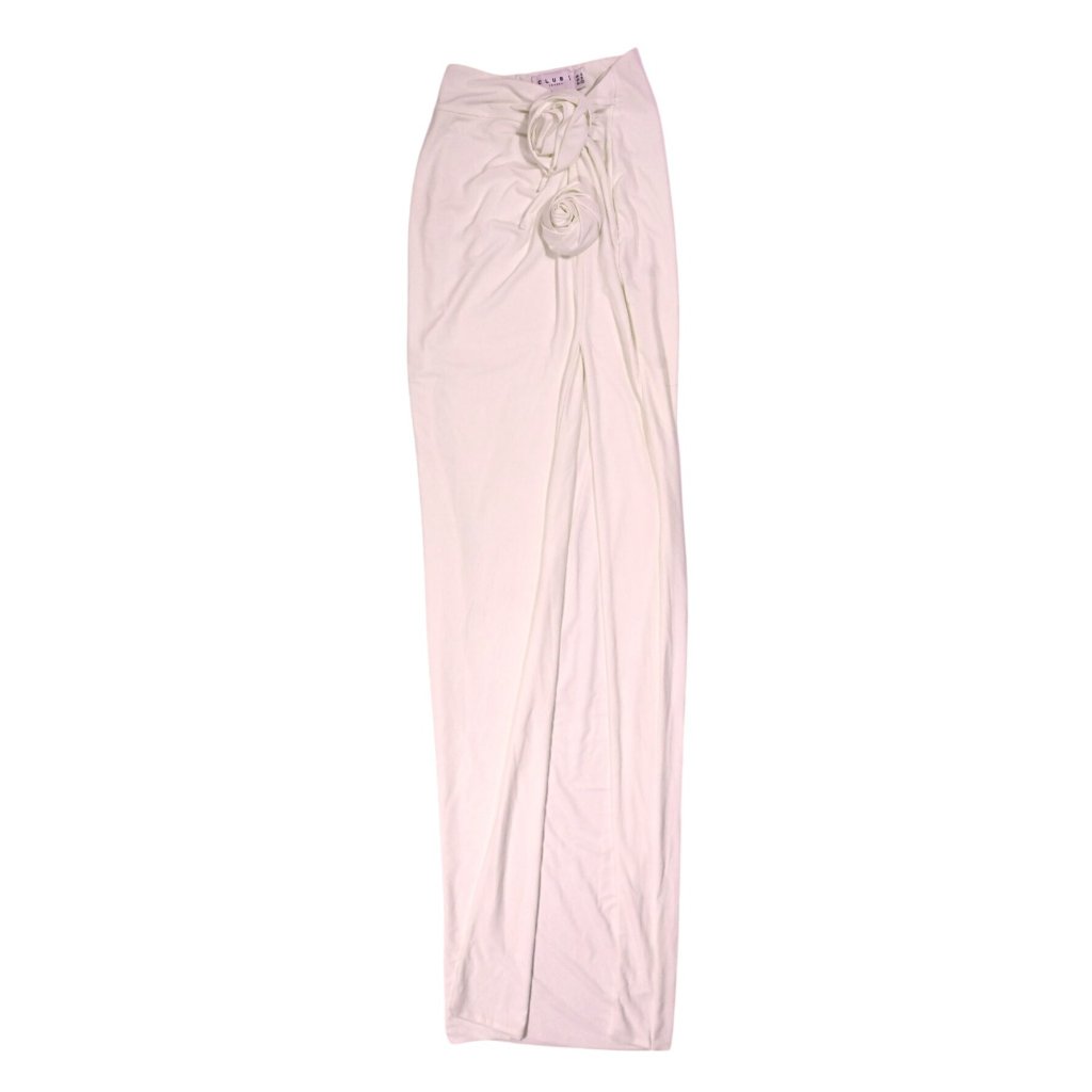 Club L London Rosette Maxi Skirt In White